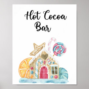 Lebkuchenhäuschen - Heißer Kakao-Bar Poster