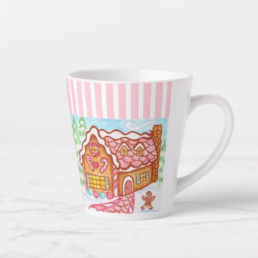 Lebkuchenhäuschen Latte Tasse Becher (Rechts)