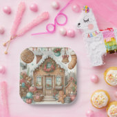 Lebkuchenhäuschen Lebkuchenfreude Pappteller (Party)