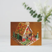 Lebkuchenhäuschen Postkarte (Stehend Vorderseite)