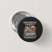 Lebkuchenhäuschen-Projektmanager Lustiges Weihnach Button (Vorne & Hinten)