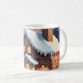 Lebkuchenhäuschen Schneelandschaft Weihnachten  Kaffeetasse (VorderseiteRechts)