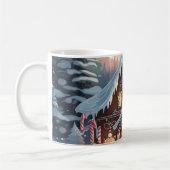 Lebkuchenhäuschen Schneelandschaft Weihnachten  Kaffeetasse (Links)