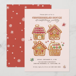 Lebkuchenhäuschen-Weihnachtsfeier Einladung