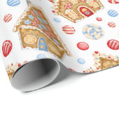 Lebkuchenhäuser Geschenkpapier (Rolleneckpunkt)
