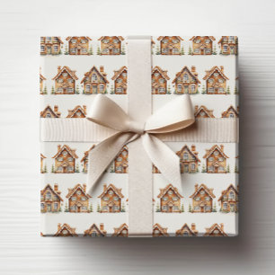 Lebkuchenhäuser-Geschenkpapier Geschenkpapier