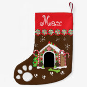 Lebkuchenhundehaus Kleiner Weihnachtsstrumpf (Rückseite)