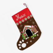 Lebkuchenhundehaus Kleiner Weihnachtsstrumpf (Rückseite (Hängend))