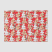 Lebkuchenjunge, Mädchenhausbaum auf rot Seidenpapier (Vorderseite)