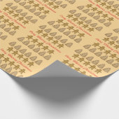 Lebkuchenjunge und Bäume Geschenkpapier (Ecke)