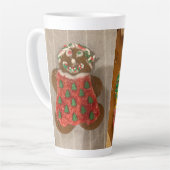 Lebkuchenjunge und Mädchenkekse Weihnachtsfeierlic Milchtasse (Linke Ecke)