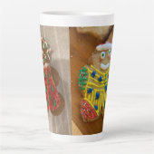 Lebkuchenjunge und Mädchenkekse Weihnachtsfeierlic Milchtasse (Vorderseite)