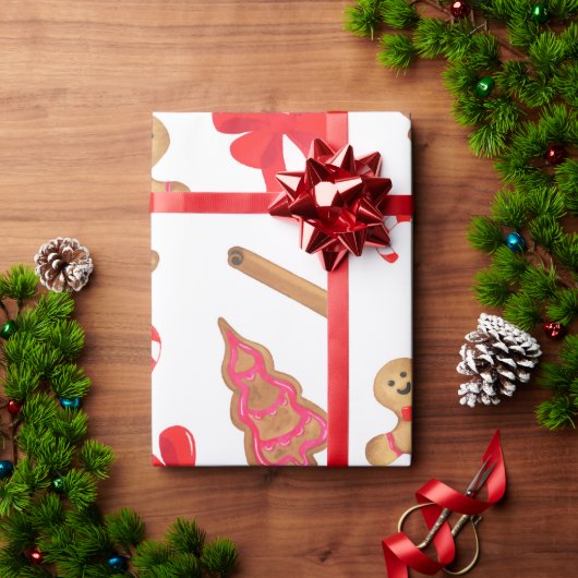 Lebkuchenjunge-Weihnachtsgeschenk Geschenkpapier (Feiertagsgeschenk)