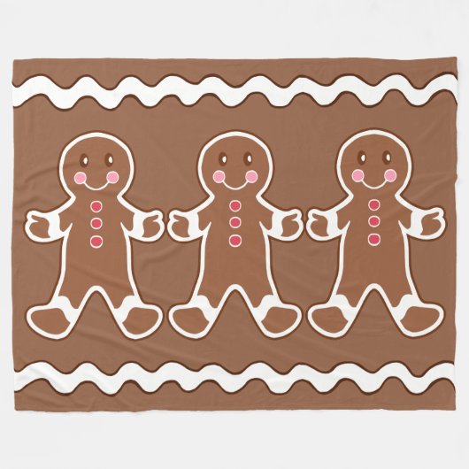 Lebkuchenjungen Fleece-Decke Fleecedecke (Vorderseite (Horizontal))