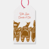 Lebkuchenkatzen - Handgemalt (benutzerdefinierbar) Geschenkanhänger (Vorderseite)