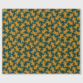 Lebkuchenkoch auf Grün Geschenkpapier (Flach)