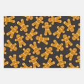 Lebkuchenkoch auf schwarz geschenkpapier set (Vorderseite)