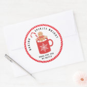 Lebkuchenkoch | Backbriefe hell Runder Aufkleber (Umschlag)