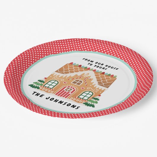 Lebkuchenkoch | Christmas Cookie Exchange Pappteller (Schrägansicht)