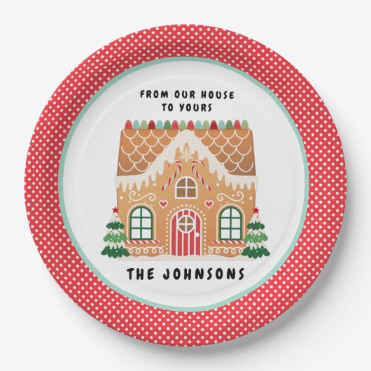 Lebkuchenkoch | Christmas Cookie Exchange Pappteller (Vorderseite)