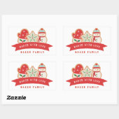 Lebkuchenkoch | Gebacken mit Liebe Fvor Tasche Rechteckiger Aufkleber (Blatt)