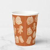 Lebkuchenkoch, leicht und dunkelbraun pappbecher (Rechts)