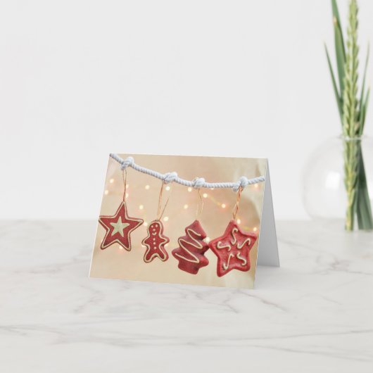 Lebkuchenkoch und Rezept Weihnachtskarte Dankeskarte (Vorderseite)