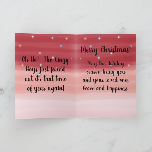 Lebkuchenkocher Weihnachtskarte Karte (Innenseite)