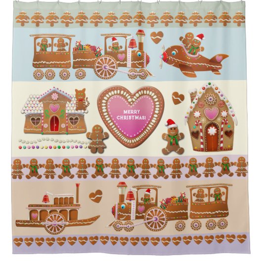Lebkuchenkochtopf Duschvorhang (Vorderseite)