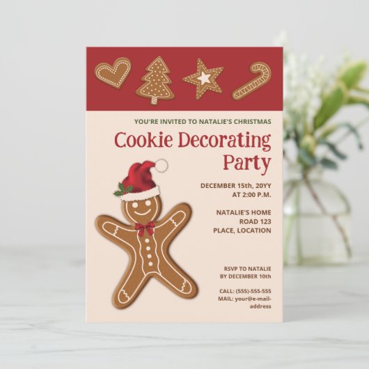 Lebkuchenkochtopf - Party zur Dekorierung von Cook Einladung (Stehend Vorderseite)