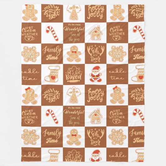 Lebkuchenkochtyp Fleecedecke (Vorderseite)