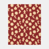 Lebkuchenkost auf Red Dots Pattern Urlaub Fleecedecke (Vorderseite)