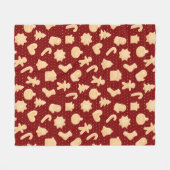 Lebkuchenkost auf Red Dots Pattern Urlaub Fleecedecke (Vorderseite (Horizontal))