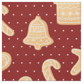 Lebkuchenkost auf Red Dots Pattern Urlaub Stoff (Nahaufnahme)