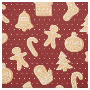 Lebkuchenkost auf Red Dots Pattern Urlaub Stoff