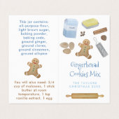 Lebkuchenkost in einem JAR-Mix-Etikett Visitenkarten (Außenseite Aufgefaltet)