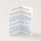 Lebkuchenkost in einem JAR-Mix-Etikett Visitenkarten (Innenseite)