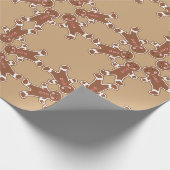 Lebkuchenkost Schneeflocken Geschenkpapier (Ecke)