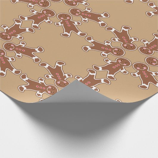 Lebkuchenkost Schneeflocken Geschenkpapier (Ecke)