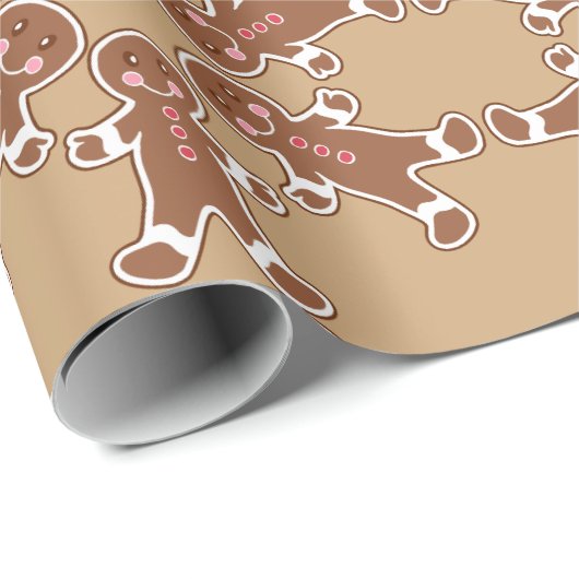 Lebkuchenkost Schneeflocken Geschenkpapier (Rolleneckpunkt)