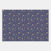 Lebkuchenmann auf rot, blau und grün geschenkpapier set (Vorderseite)