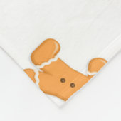 Lebkuchenmann auf Weiß Fleecedecke (Ecke)