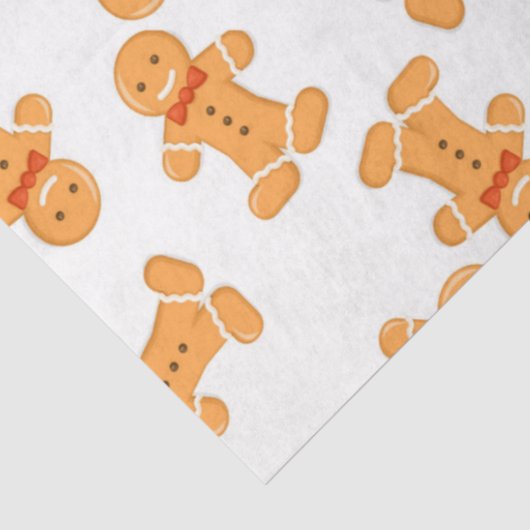 Lebkuchenmann auf Weiß Seidenpapier (Ausschnitt)