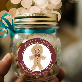 Lebkuchenmann aus der Weihnachtsküche von Runder Aufkleber