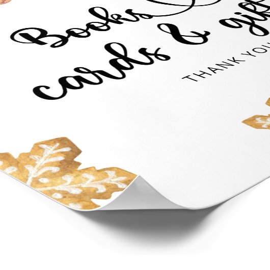 Lebkuchenmann - Bücherkarten und -geschenke Poster (Ecke)