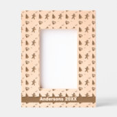 Lebkuchenmann, Christbaum, Herz, Name 4x6 Geätzte Rahmen (Vorderseite)