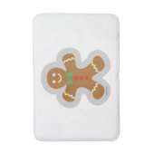 Lebkuchenmann, der den Engel im Schnee bildet Badematte (Vorderseite Vertikal)