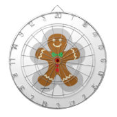 Lebkuchenmann, der den Engel im Schnee bildet Dartscheibe (vorne)