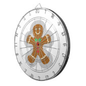 Lebkuchenmann, der den Engel im Schnee bildet Dartscheibe (Vorderseite rechts)