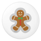 Lebkuchenmann, der den Engel im Schnee bildet Keramikknauf (Vorderseite)